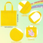 A stack of 25 Aneco non-woven party favor bags in assorted rainbow colors: red, orange, yellow, green, and blue.