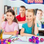 A set of 24 small, multi-colored galaxy slime jars with shimmering textures, packaged together for party favors.