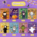 A variety of colorful Halloween-themed stickers from OHOME, including pumpkins, ghosts, and bats, on 24 sheets.