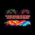 A bundle of activated multi-color PartySticks glow sticks with connectors, ready for use as necklaces and bracelets.